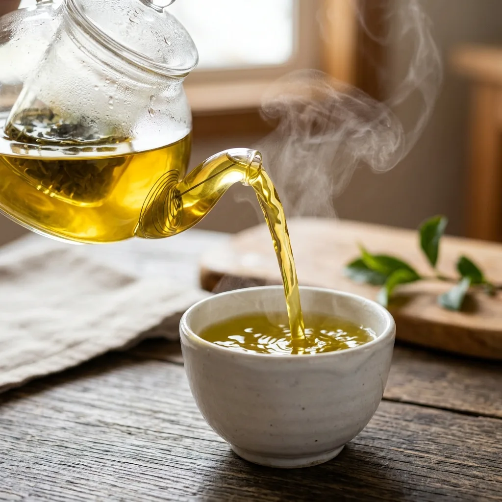 Tea poured from teapot into 202605031548