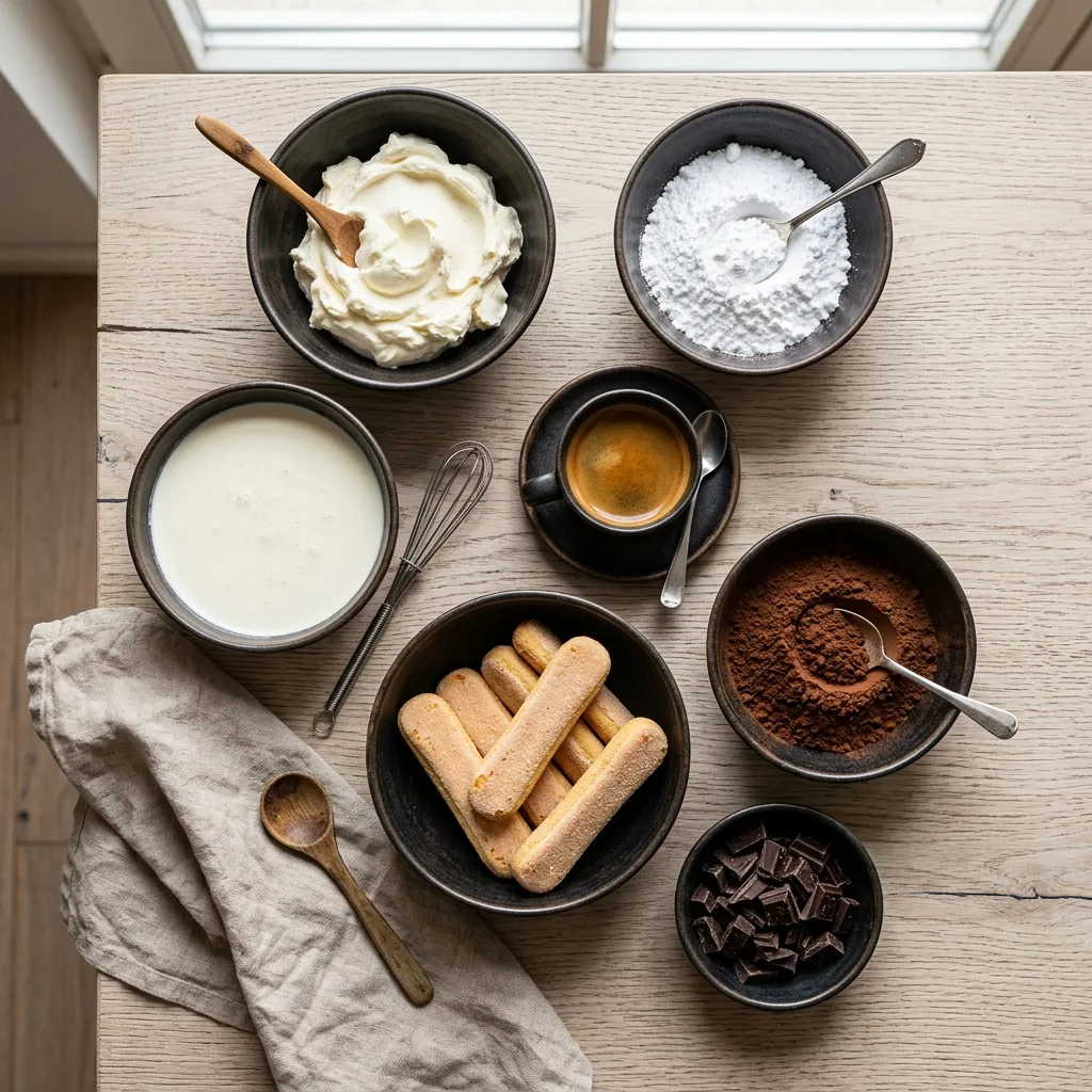 Tiramisu ingredients on wooden t… 202605071359